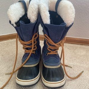 Sorel - Joan of Arctic Shearling Boots, Size 7, Color Navy